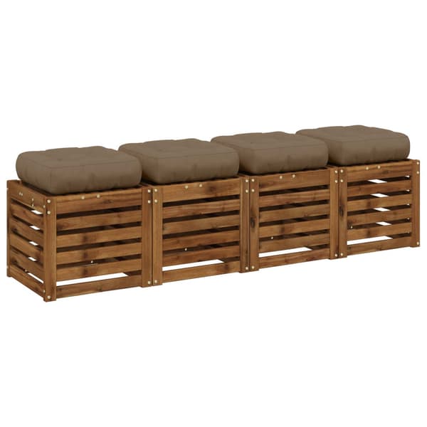 4-delade Sittdynor VIANEN 4 st 100% Polyester Taupe