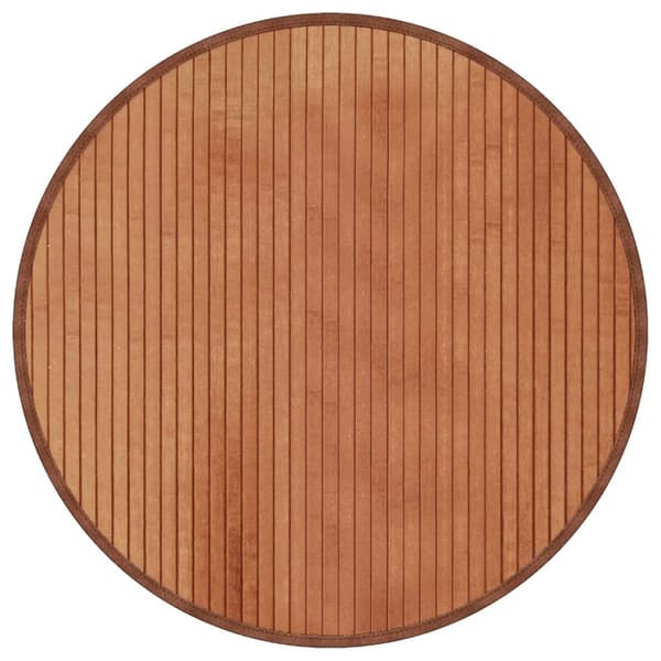 Matta rund brun 60 cm bambu