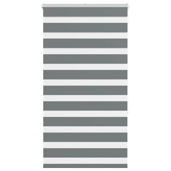 Rullgardin zebra mörkgrå 90x150 cm tyg bredd 85,9 cm polyester