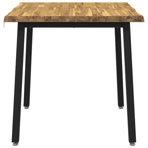 60 x 55 x 75 cm Massivt Akaciaträ Vit och svart Rektangulär