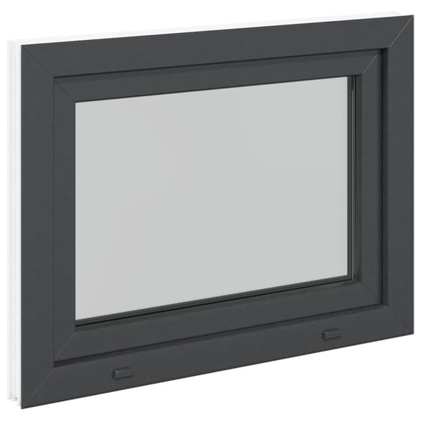 Källarfönster RISOR Antracit 90 x 60 cm PVC och glas