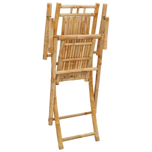 Hopfällbara trädgårdsstolar 4 st 53x66x99 cm bambu