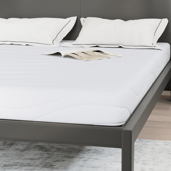 Madrass Vit 140 x 190 cm Jacquardtyg