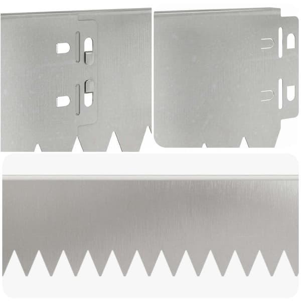 Kant för gräsmatta 30 pcs 103 x 10 cm Stål Silver