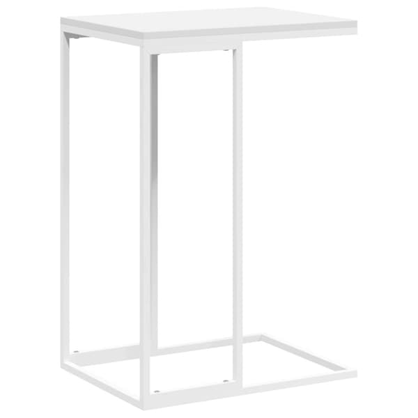 Sidobord vit 40x30x59 cm konstruerat trä