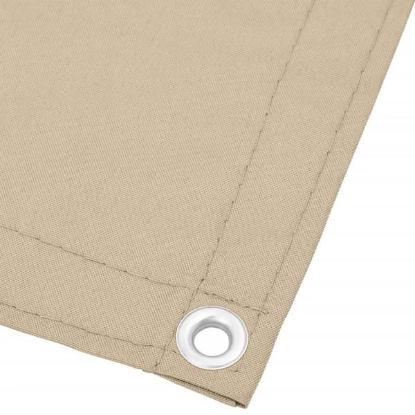 Balkongskärm beige 90x800 cm 100% polyester oxford