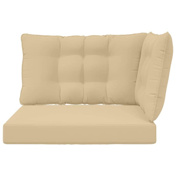 Utomhus Soffa Kudde 3 pcs Beige Polyester