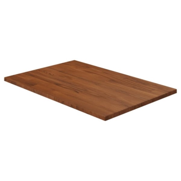 Bänkskiva för badrum mörkbrun 60x40x1,5cm behandlat massivt trä