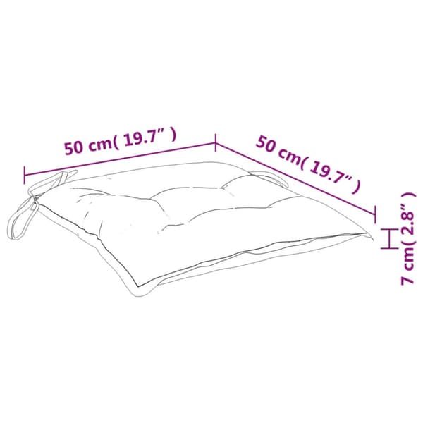 Stolsdynor 4 st blå&vit randig 50x50x7 cm oxfordtyg