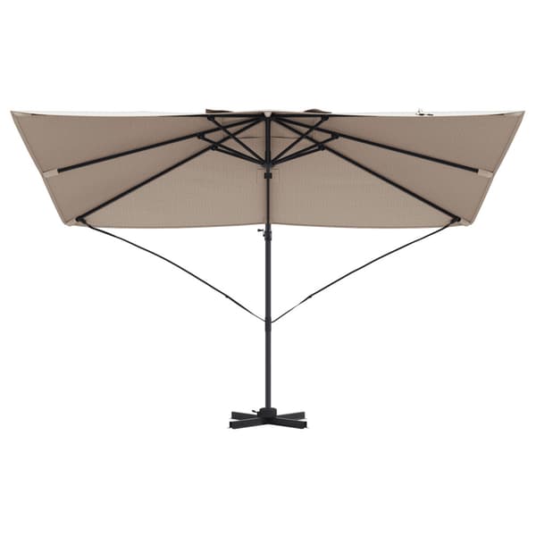 Parasoll Taupe 351 x 250 x 260 cm Polyester och aluminium