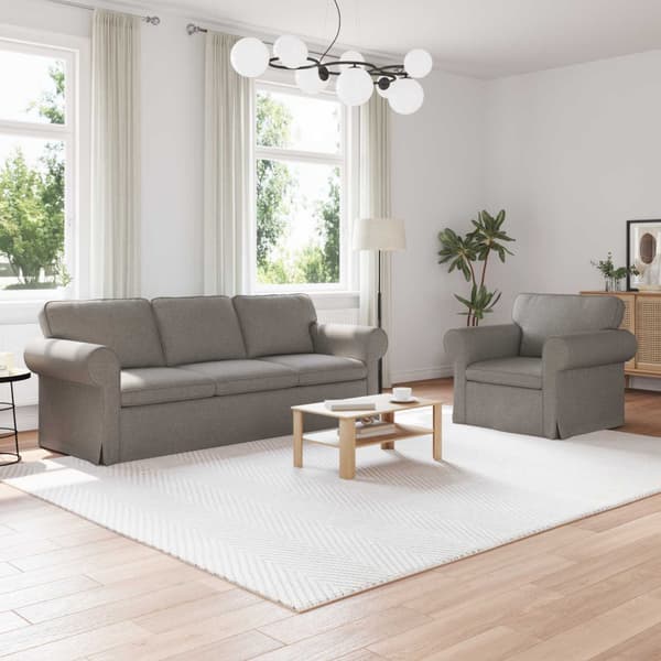 Soffset 2 pcs Taupe 215 x 82 x 80 cm tyg