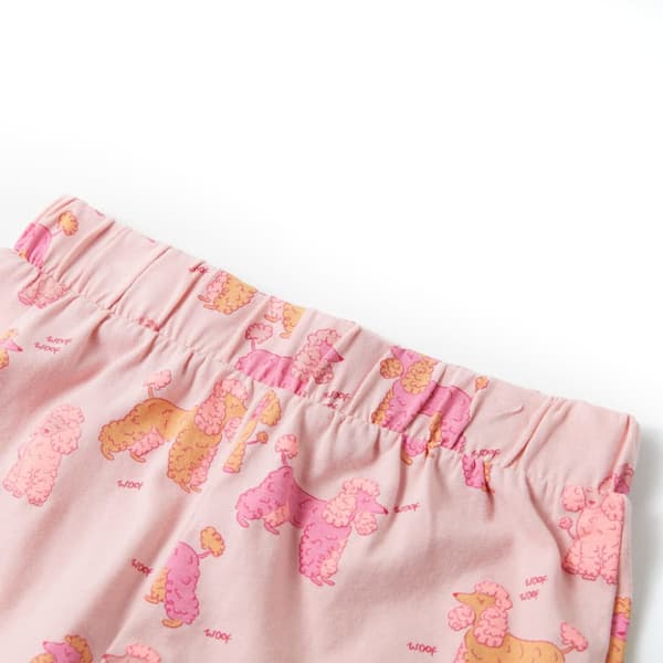 Barnpyjamas med korta ärmar ljusrosa 104