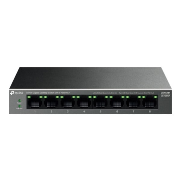 TP-Link LiteWave LS108GP V1 - switch - 8 portar