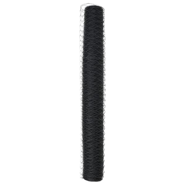 Hexagonstängsel Grå 1 x 100 m PVC
