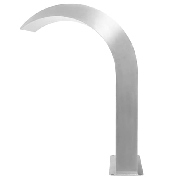 Poolfontän rostfritt stål 45x30x65 cm silver