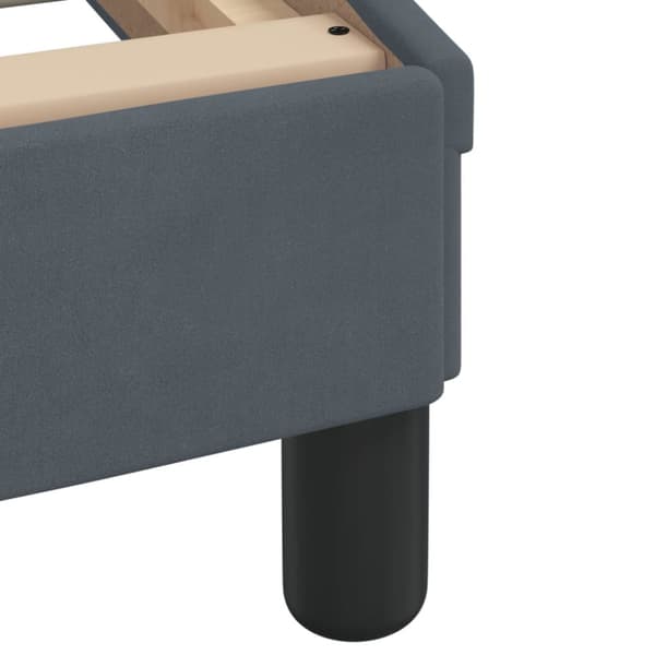 Bed Frame "Dover" Dark Grey 90x200 cm Velvet