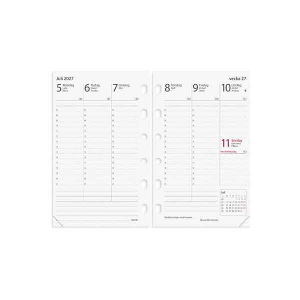 Compact Systemkalender 2027 konstl svart