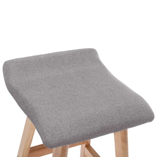 Barstolar 2 st ljusgrå tyg