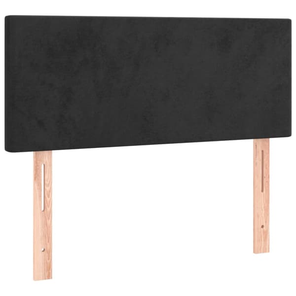 Sänggavel svart 100 x 5 x 78/88 cm sammet