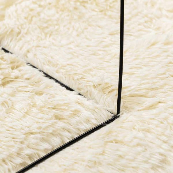 Ryamatta med lång lugg NAVARRA gräddvit 200x290 cm polyester