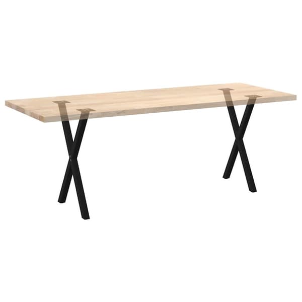 Matbordsben X-formade 2 st svarta 57x(72-73) cm stål
