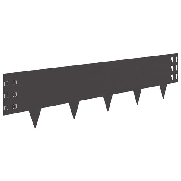 Kant för gräsmatta 20 pcs 100 x 25 cm Stål Svart