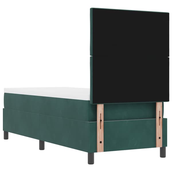 Bäddfjäder med huvudgavel Mörkgrön 80 x 200 cm Sammet