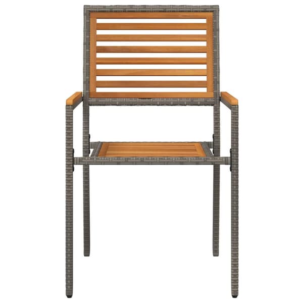 Trädgårds stapelbara stolar 4 pcs Brun och Grå 54 x 56 x 90 cm