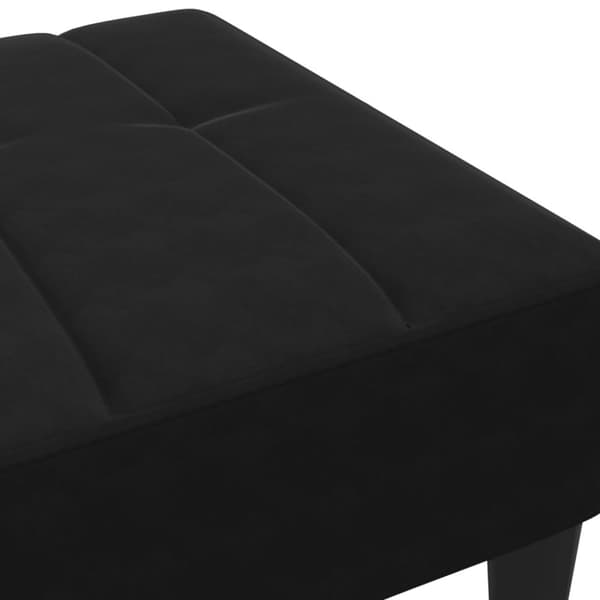 Fotpall svart 77x55x31 cm sammet