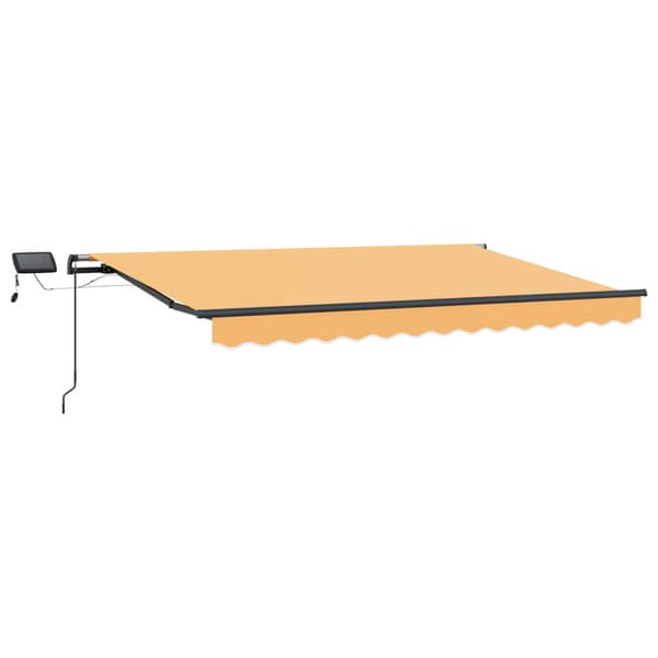 Utfällbar markis Sand 500 × 300 cm tyg