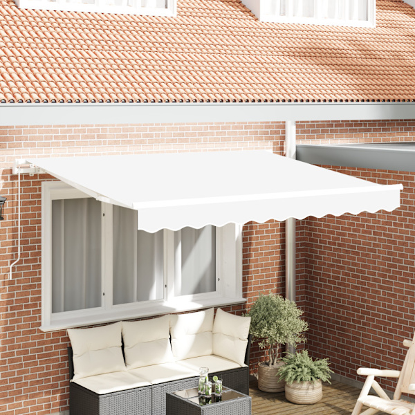 Markisväv Vit 3 x 2,5 m Polyester