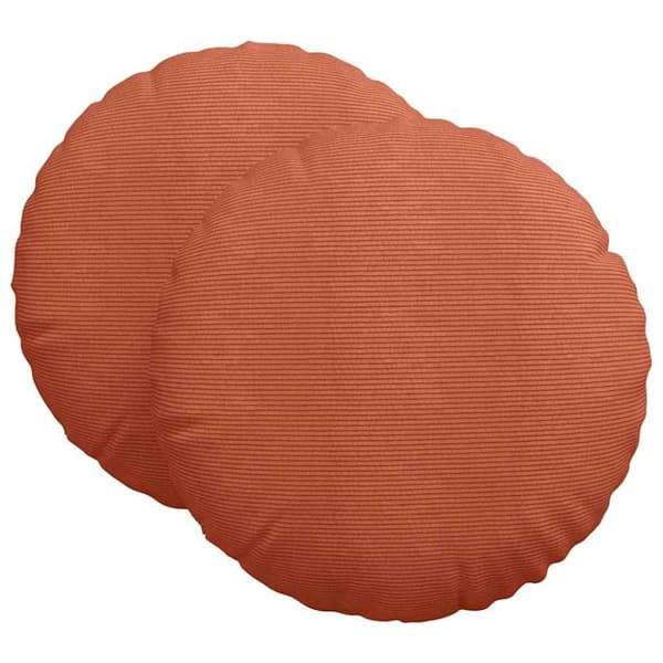 Sittkuddar 2 pcs Röd orange Ø 80 cm Kordread tyg
