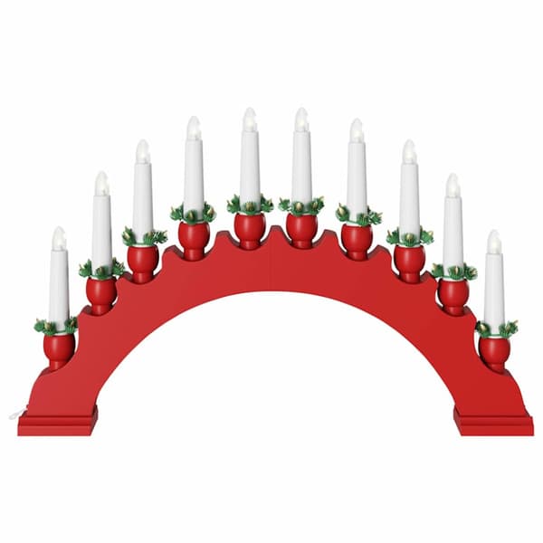 Julbåge med 10 LED-ljus LED-lampor Varmvit 47 x 5 x 29 cm