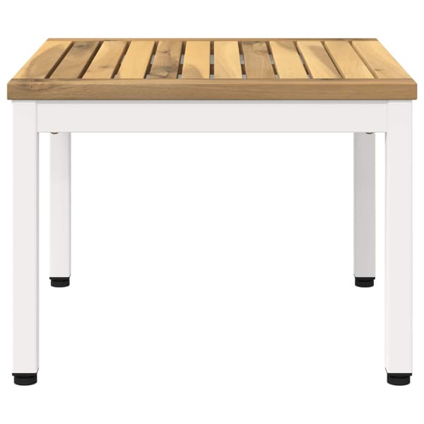 Kaffeebord Vit 49 x 48,5 x 36 cm Massivt Akaciaträ