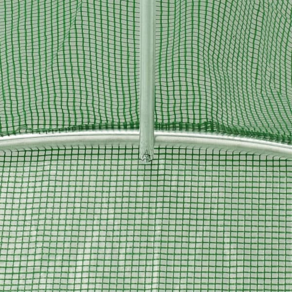 Växthus med stålram grön 24 m² 6x4x2 m