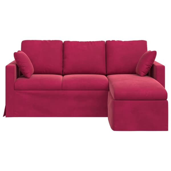Soffa Vinröd 178 x 134 x 80 cm Sammet