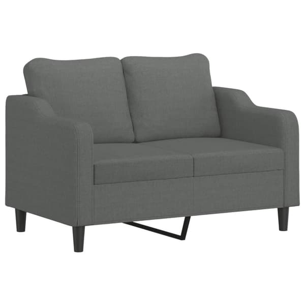 Soffa 2-sits mörkgrå 120 cm tyg