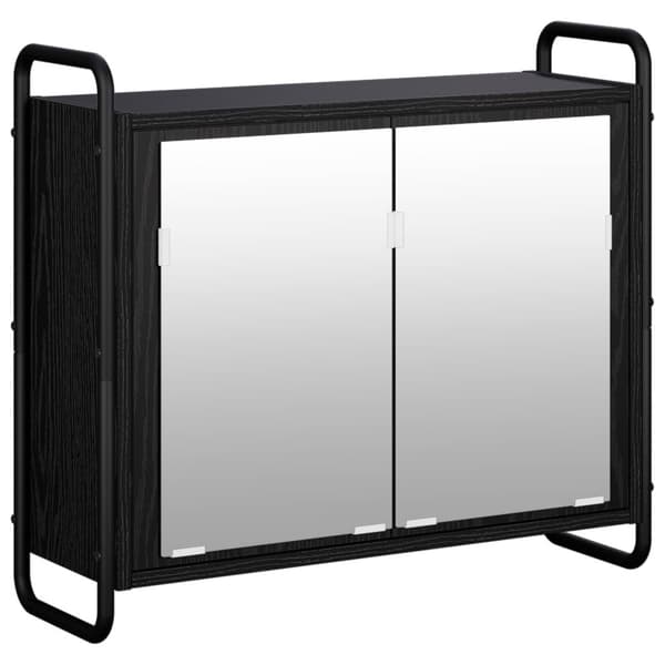 Badrumsskåpsset 4 st Svart ek 40 x 36 x 200,5 cm