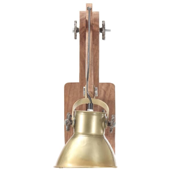 Vägglampa industriell stil mässing rund E27