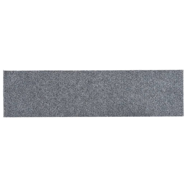 Trappmattor självhäftande 15 st 76x20 cm ljusgrå rektangulära