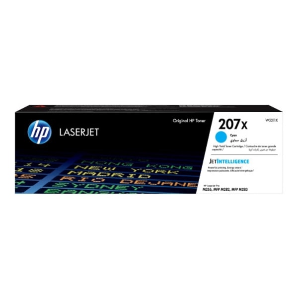 HP 207X - Lång livslängd - cyan - original - LaserJet - tonerkassett (W2211X)