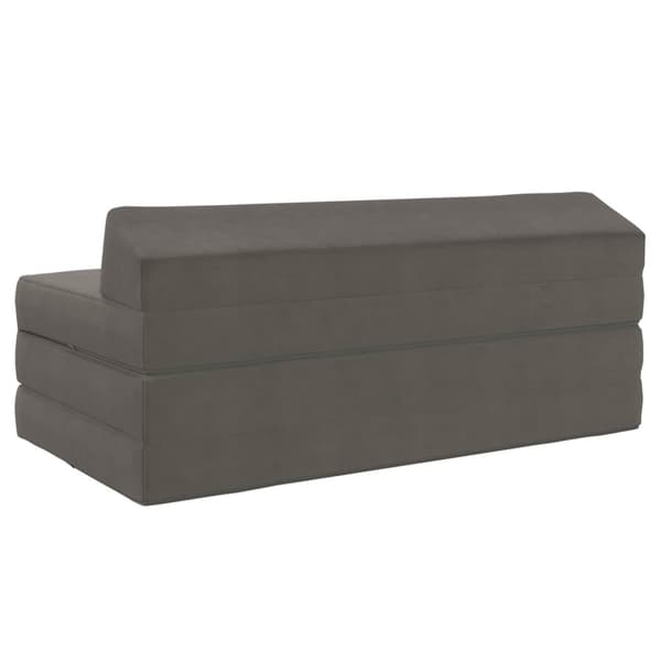 Fällbar Soffbed Ljusgrå 120 x 60 x 49 cm Tyg