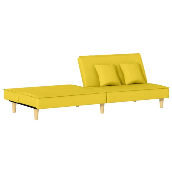 Bäddsoffa ljusgul tyg