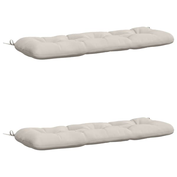 2-delade Bänk Kuddar VIANEN 100% Polyester Vit 110 x 40 x 12 cm