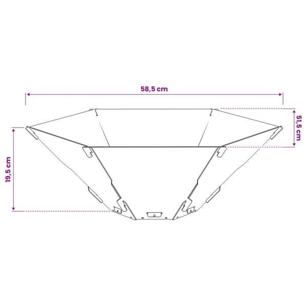 Eldstad Svart 58,5 x 51,5 x 19,5 cm Stål