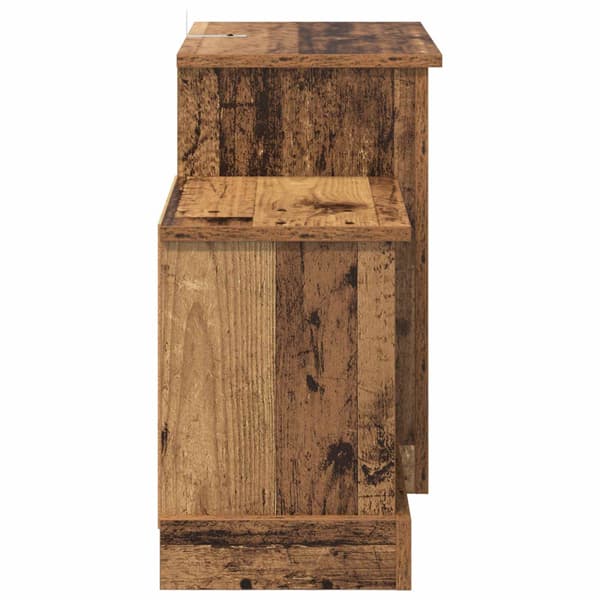 Elektrisk eldstad Gammalt trä 110 x 30 x 50 cm Konstruerat trä