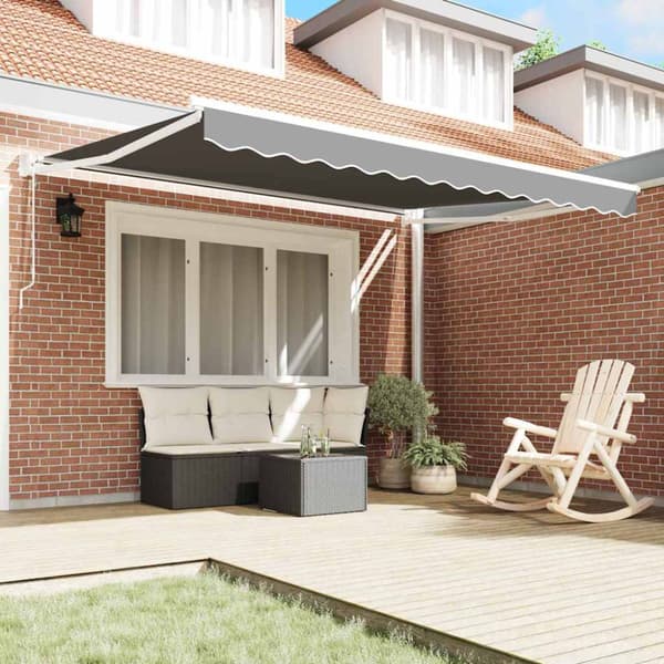 Utdragbar markisram Vit 350 x 250 cm Aluminium