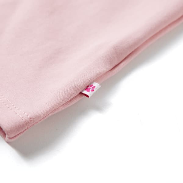 Barnklänning med dragsko ljus rosa 116