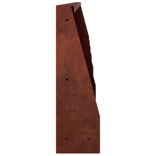 Stödvägg 6 st 40 x 12 x 50 cm Väderbeständig stål Rostig