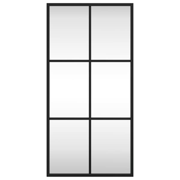 Väggspegel svart 30x60 cm rektangulär järn